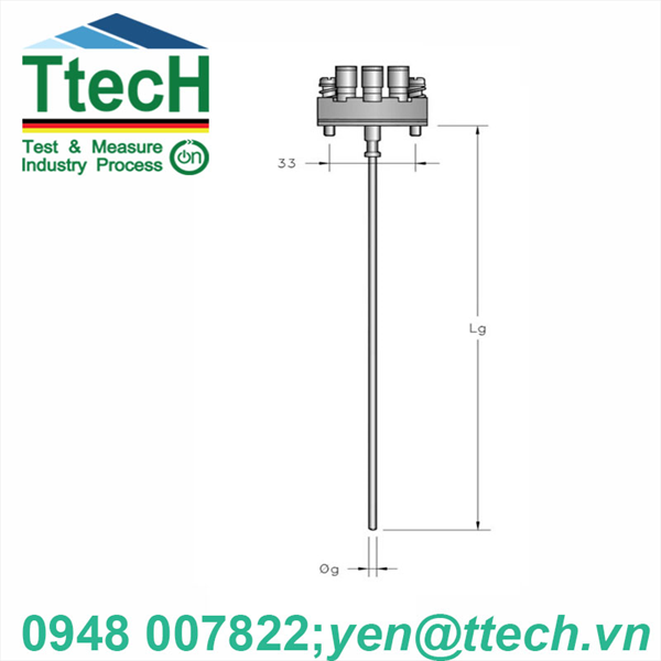 CẢM  BIẾN NHIỆT  PT 100 (RIM-TERMOTECH)